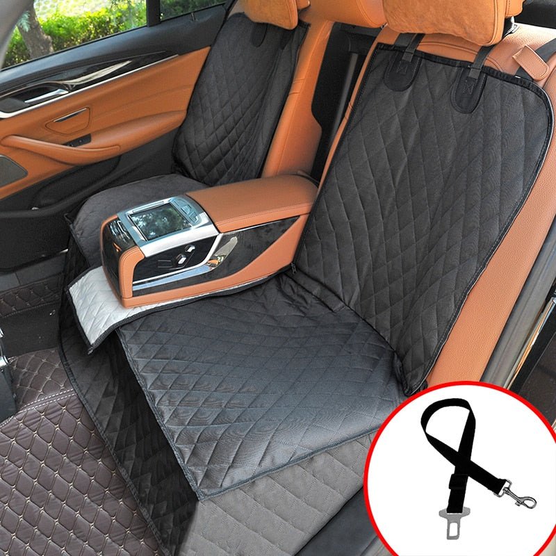 Dog Car Seat Cover Waterproof Car Rear Back Mat Dog Carrier For Pet Travel Cat Dogs Cushion Protector With Middle Seat Armrest-0